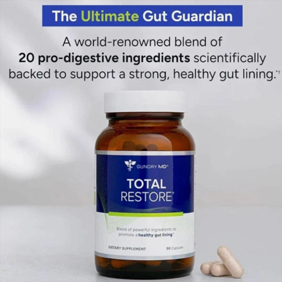 Gundry MD Total Restore Gut Health Supplement – Gut Lining & Digestive Support, 90 Capsules