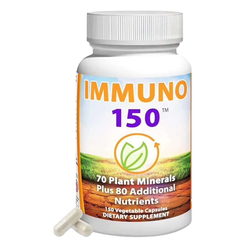 Supplement bottle labeled 'IMMUNO 150'