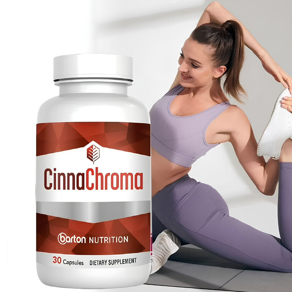 CinnaChroma Blood Sugar Support Supplement with 10:1 Cinnamon & Chromium – 30 Capsules