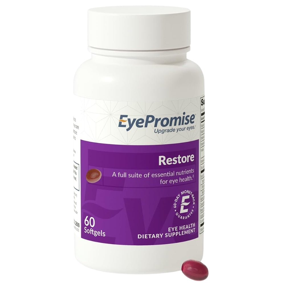 EyePromise Restore Eye Health Supplement with Lutein, Zeaxanthin & Omega-3 – 60 Softgels